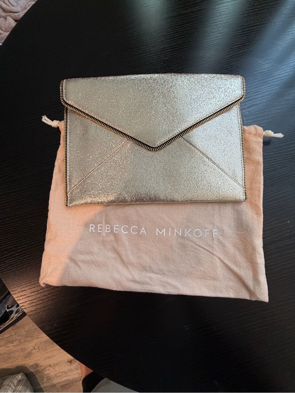 Rebecca Minkoff Gold Metallic Envelope Clutch